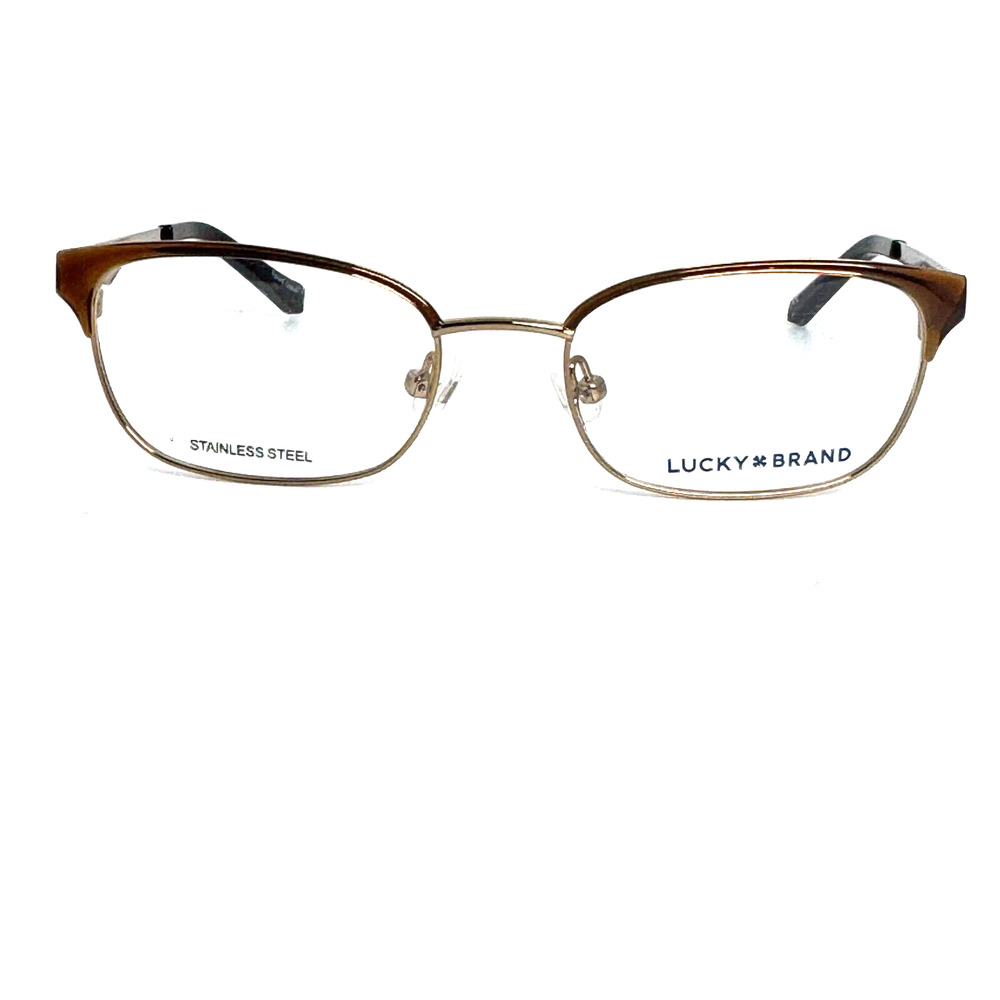 LUCKY BRAND D703 Brown Rectangular Kids Full Rim Eyeglasses Frames 46-16 H16425